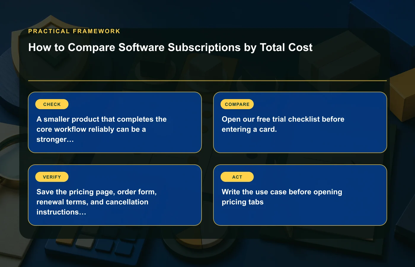How to Compare Software Subscriptions by Total Cost: practical framework for A smaller product that completes the core workflow reliably can be a stronger deal than a…
