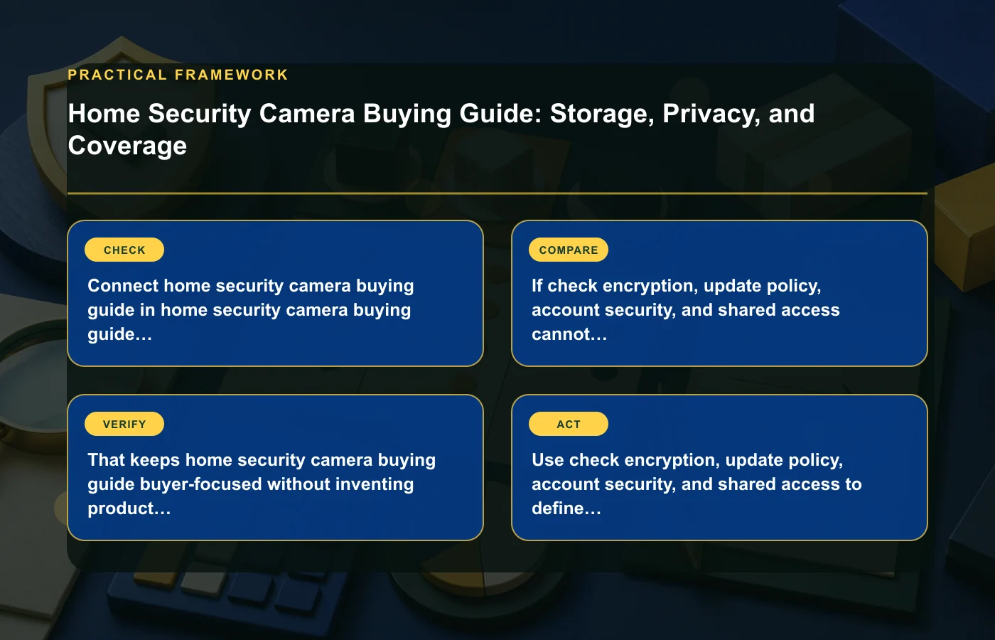 Home Security Camera Buying Guide: Storage, Privacy, and Coverage: practical framework for Connect home security camera buying guide in home security camera buying guide to a…