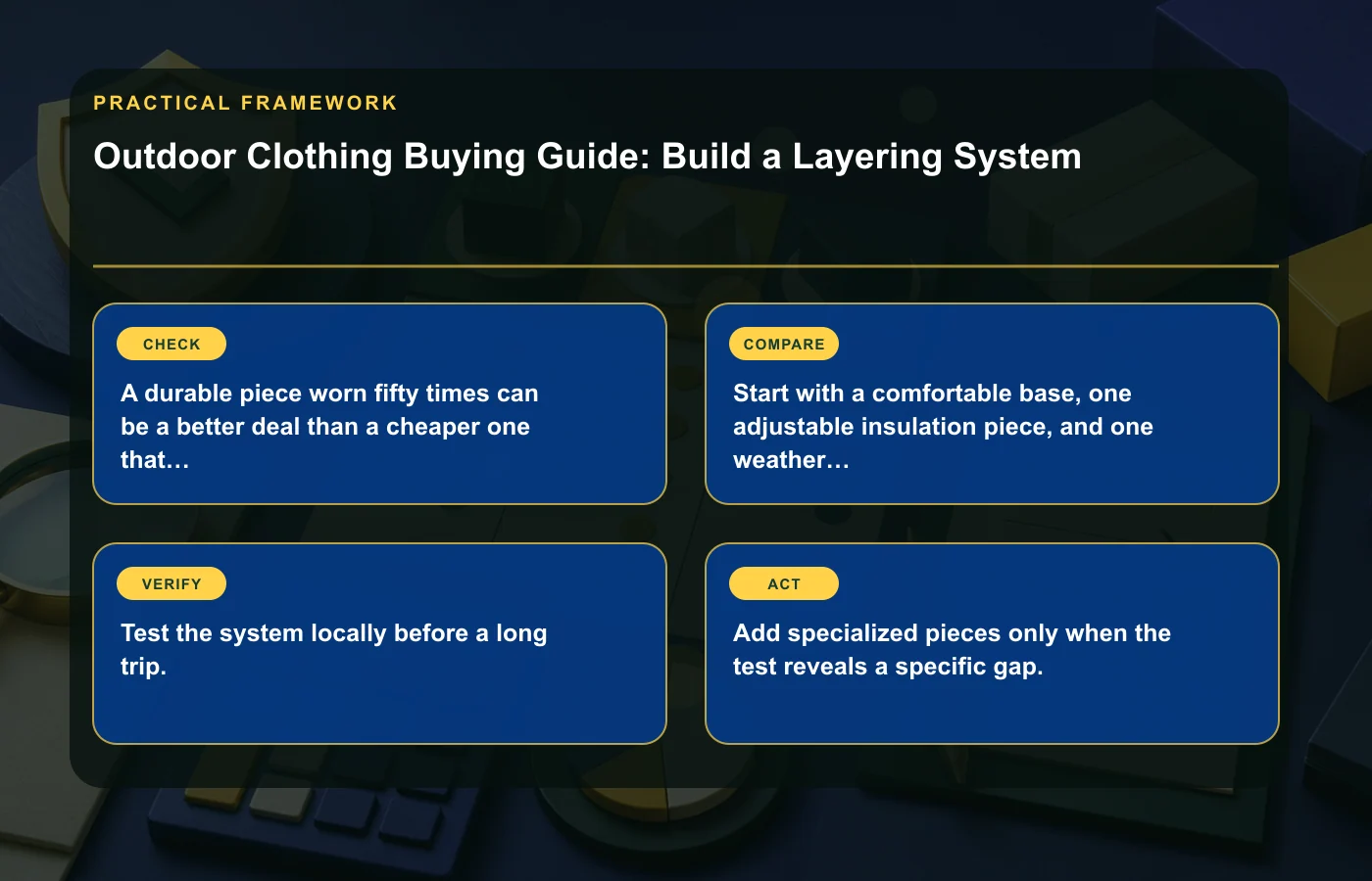 Outdoor Clothing Buying Guide: Build a Layering System: practical framework for A durable piece worn fifty times can be a better deal than a cheaper one that stays in the closet…