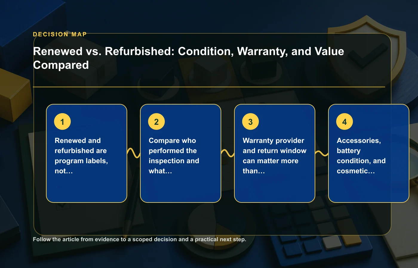 Renewed vs. Refurbished: Condition, Warranty, and Value Compared: decision map for Renewed and refurbished are program labels, not universal grades, Compare who performed the…